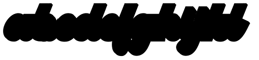 Srikandy Extrude Regular Font LOWERCASE