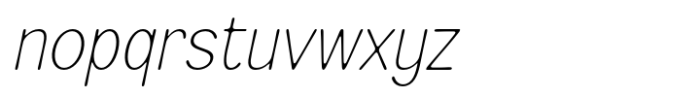Sroal Modrow Thin Italic Font LOWERCASE