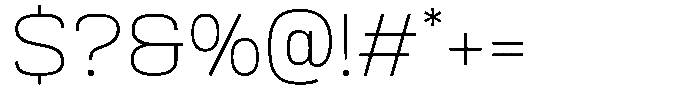 Srotone Thin Font OTHER CHARS