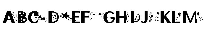STARS AURORA Regular Font UPPERCASE