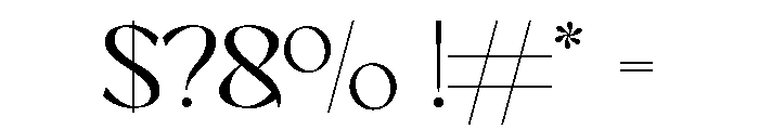 STS Aveline Thin Font OTHER CHARS