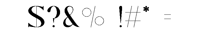 STS Zenith Font OTHER CHARS
