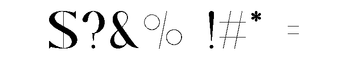 STSZenith Font OTHER CHARS