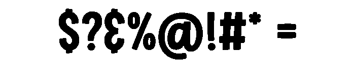 Stacked Chunky Font OTHER CHARS