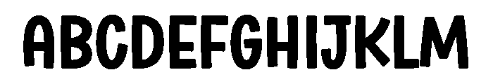 Stacked Chunky Font UPPERCASE