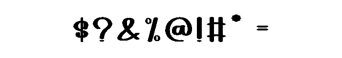 Stacked Tumbler Font OTHER CHARS