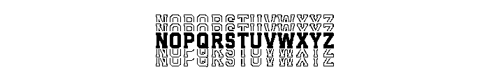 Stacked Varsity Font LOWERCASE