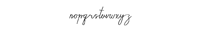 Standing Waiting Font LOWERCASE