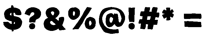 Standout Borderline Font OTHER CHARS