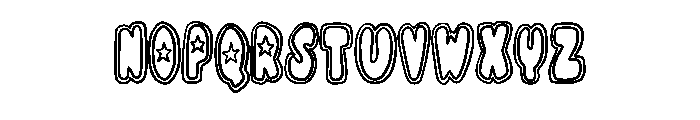 Star Bubble Retro By Sq Regular Font UPPERCASE