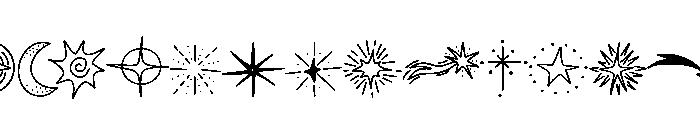 Star Doodles Font UPPERCASE