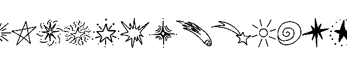 Star Doodles Font UPPERCASE
