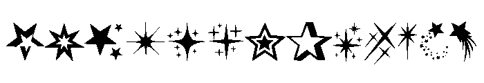 Star Glow Font UPPERCASE
