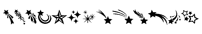 Star Glow Font UPPERCASE