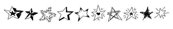 Star Hand Drawn Font OTHER CHARS