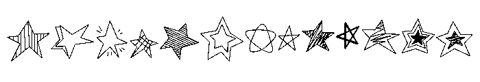 Star Hand Drawn Font UPPERCASE