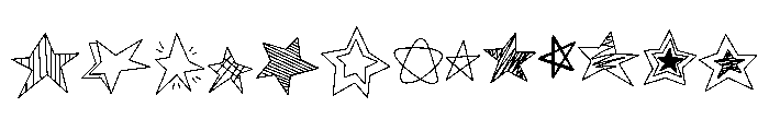 Star Hand Drawn FONT
