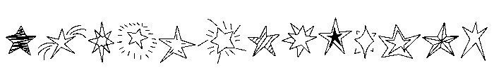 Star Hand Drawn Font LOWERCASE