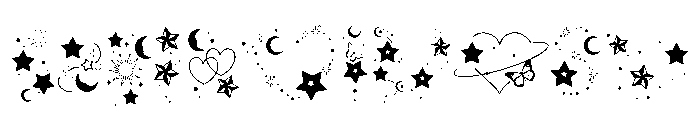 Star Tattoo Font UPPERCASE
