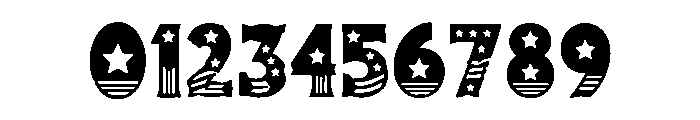 Star and Stripes Font OTHER CHARS