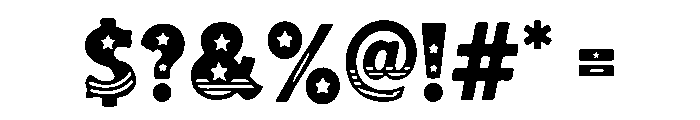 Star and Stripes Font OTHER CHARS