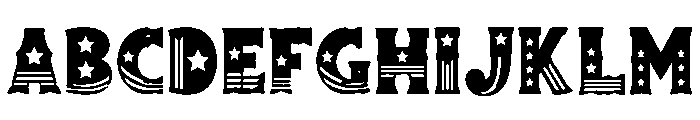 Star and Stripes Font UPPERCASE