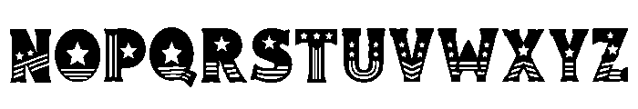 Star and Stripes Font UPPERCASE