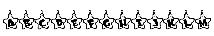 Star christmas Font UPPERCASE