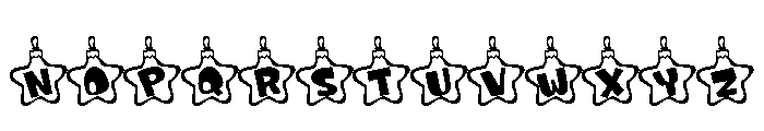 Star christmas Font UPPERCASE