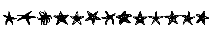 Starfish Summer Collection Font UPPERCASE