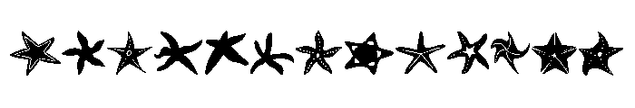 Starfish Summer Collection Font UPPERCASE