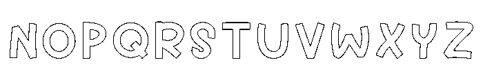Stars Twinkle Outline Font UPPERCASE
