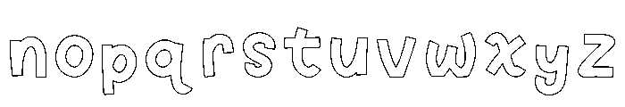 Stars Twinkle Outline Font LOWERCASE
