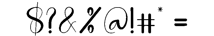 Stars Written Font OTHER CHARS