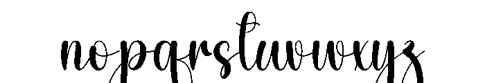 Stars Written Font LOWERCASE