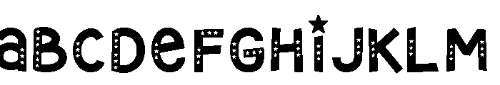 Starshine Display Font UPPERCASE