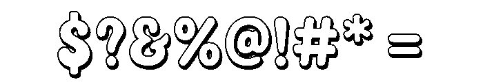 Stay Chunky Shadow Font OTHER CHARS