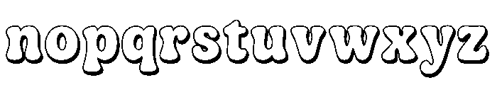 Stay Chunky Shadow Font LOWERCASE