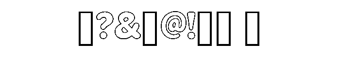 Stay Funky Outline Regular Font OTHER CHARS