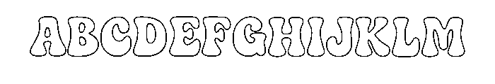 Stay Funky Outline Regular Font UPPERCASE
