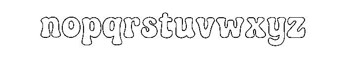 Stay Funky Outline Regular Font LOWERCASE