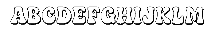 Stay Funky Shadow Regular Font UPPERCASE