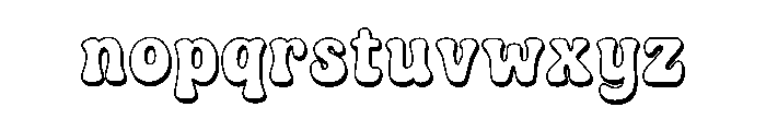 Stay Funky Shadow Regular Font LOWERCASE