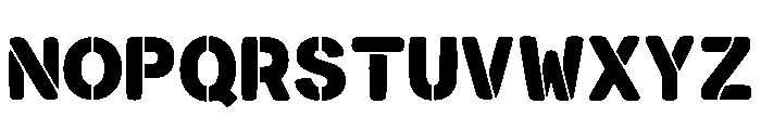 Steel Cut Stenci Regular Font UPPERCASE