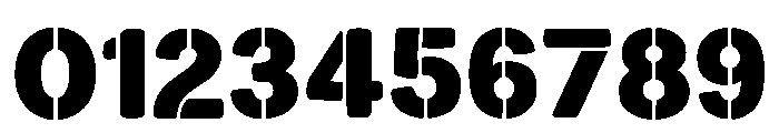 Steel Cut Stencil Regular Font OTHER CHARS
