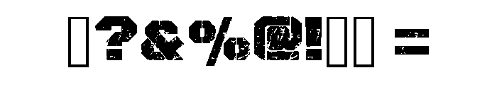 Steel Distress Regular Font OTHER CHARS