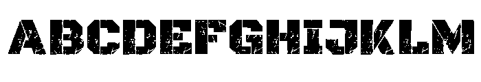Steel Distress Regular Font UPPERCASE