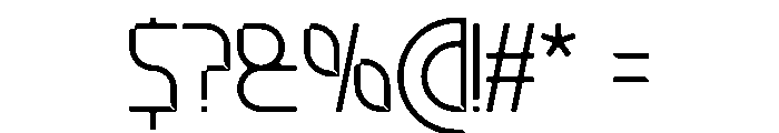 Stellar Core Thin Condensed Font OTHER CHARS