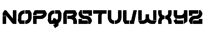 Stencil Ashera Font LOWERCASE