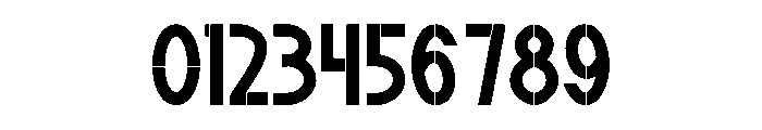 Stencil Bickors Font OTHER CHARS